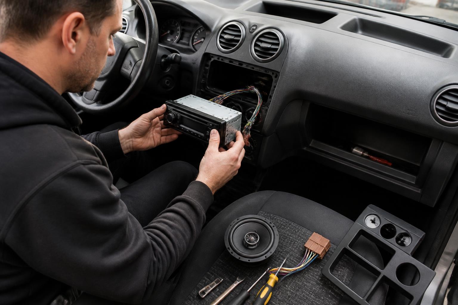 Car Audio and Accessories being carried out at a South African workshop